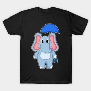 Elephant Raining Umbrella T-Shirt